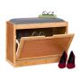 Hallway bench 49x63x29.5cm., gray/light brown