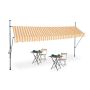 Automatic retractable awning 400x120cm, orange/white/dark grey
