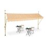 Automatic retractable awning 400x120cm, orange/gold/white