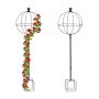 Set of 2 garden grills "Sfera" 126x35cm., black