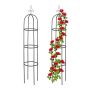 Set of 2 garden trellis "Tower" 200x41cm., dark green