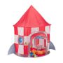 Children's playhouse "Rocket" 130x100cm., red/white/gray
