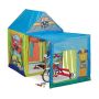 Children's playhouse "Auto Service" 109x146x75cm., blue/green/yellow colors