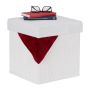 Folding seat with hinged lid 35x35x35cm., white
