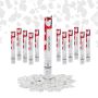 Set of 12 confetti cannons 40x5cm., white