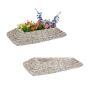 Set of 2 garden pots 10x55x25cm., light brown/white