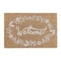 Doormat "Welcome" 60x40 cm., light brown/white