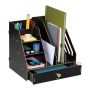 Writing instrument and document organizer with 1 compartment 29.5x33x24 cm., black