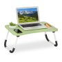 Laptop table 26x63x40cm., green/white/black