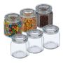 Set of 6 transparent containers for bulk products 14.5x13.5x13.5cm, 1.3L.