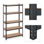 Storage shelf 180x100x41cm., light brown/black