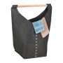 Laundry basket 68x62x34.5cm, 50L., dark gray/light brown/white