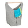 Laundry basket 68x62x34.5cm, 50L., gray/light brown/black
