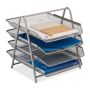Document stand 32.5x30x35 cm., silver color