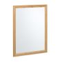 Hanging mirror 80x60x2cm., light brown