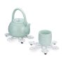 Set of 2 coasters 1.5x18x18cm., white