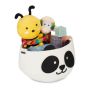 Storage bag 24.5x35cm., white/black