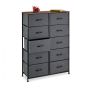 Chest of drawers with 10 compartments 120x85.5x30cm., gray/brown/black