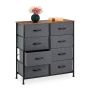 Chest of drawers with 8 compartments 81.5x80x30cm., gray/brown/black