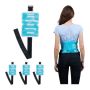 Set of 4 cooling elements 19x26.5x1cm., blue/black/white