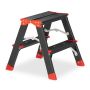 Household ladder 38x38x41cm., black/orange/silver color