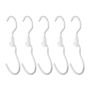 Set of 5 hooks 22x8.5x1.5cm., silver/white color
