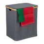 Laundry basket 50.5x45x35.5cm, 80L., gray/light brown