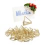 Set of 48 card/business card holders "Triangle" 2x2.5x2.5 cm., gold color