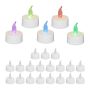 Set of 24 LED candles 4.5x3.5cm., white