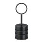 Door support with handle, black