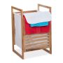 Laundry basket 60x40x35cm, 50L., light brown/white
