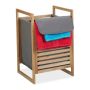 Laundry basket 60x40x35cm, 50L., light brown/gray