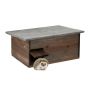 Hedgehog house 20x45.5x33cm., dark brown/gray