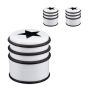 Set of 3 door stops with star, black