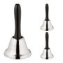 Set of 3 bells 12x6.5cm., silver/black color