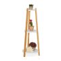 Flower stand with 3 shelves 73.5x28cm., light brown/white