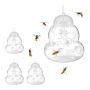 Set of 4 transparent wasp traps 15x13cm., white