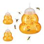 Set of 3 wasp traps 15x13cm., orange/white