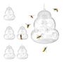 Set of 6 transparent wasp traps 15x13cm., white