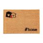 Doormat "#Home" 60x40 cm., light brown/black/red colors