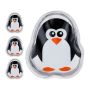 Set of 4 cooling elements 11x9x1.5cm., black/white/orange