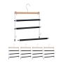 Clothes hangers 5 pcs., black/silver/light brown