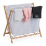 Laundry basket 71x74x42cm, 38L., white/light brown
