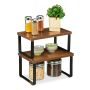 Set of 2 freestanding kitchen shelves, brown/black