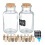 Set of 20 transparent spice jars 11x5.5cm., light brown