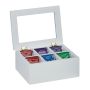 Tea bag organizer 9x21.5x16cm., white