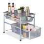 Freestanding kitchen shelf 30x28x42.5cm., silver/black