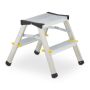 Household ladder 37.5x38.5x48cm., silver/black/yellow color