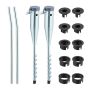 Set of 2 umbrella stands 56x7x10cm., silver/gray/black