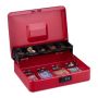 Cash box with digital code, red color